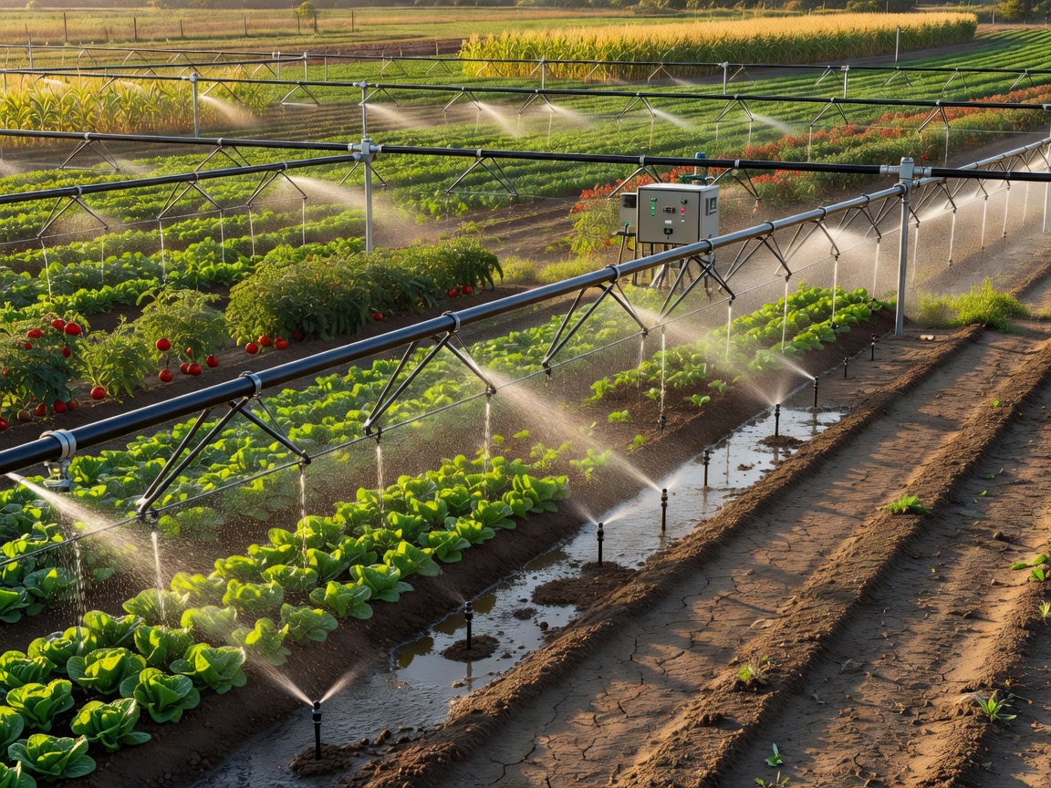 Automated precision irrigation system watering specific crop zones